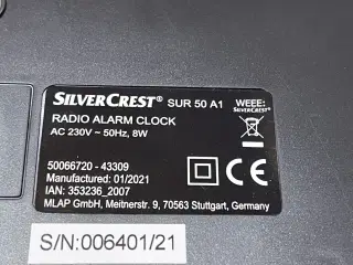clockradio med alarm med usb lade stik til tlf