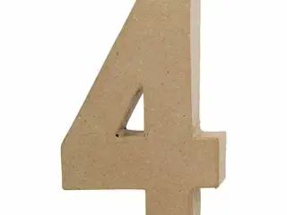 Tal, 4, H: 20,5 cm, B: 12 cm, tykkelse 2,5 cm, 1 stk.