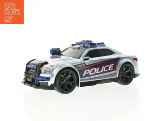 Politibil, måske fjernstyret (str. 33 x 14 x 11 cm)