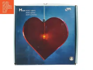 Akryl lysdekoration hjerte fra Sirius (str. 21x21 cm)