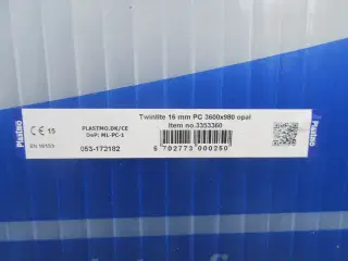 3 rester Plastmo tagplader 16mm og 4 aluskinner