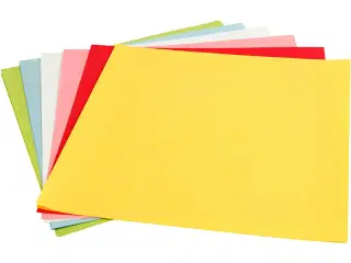 Lyspapir, ark 30x30 cm, 80 g, standardfarver, 12ark/ 1 pk.
