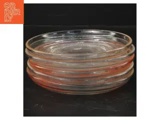 Sæt med klare Broksø glasasietter (str. 15 cm)