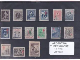 Argentina - Tuberkulose - Velgørenhed - 15 Stk. - Ubrugt