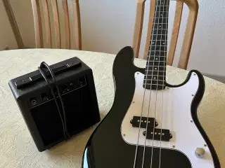 Bas guitar og øveforstærker