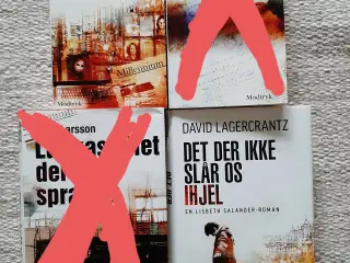 2 stk Stieg Larsson/ David Lagercrantz bøger