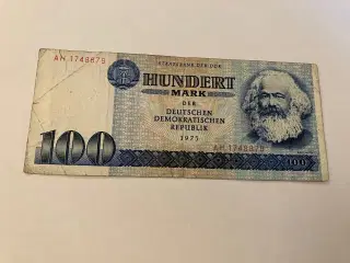100 Mark DDR Germany 1975 - Slidt