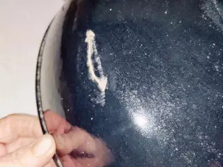 super fed emalje loftlampe med patina