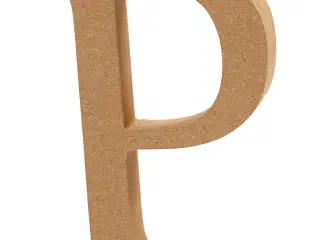 Stort Træbogstav 'P' - 13 cm Høj, 2 cm Tykkelse