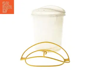 Vaskespand med låg og holder fra Tupperware (str. Ø 25 cm længde 27 cm)