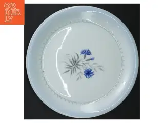 Blå kornblomst Porcelænstallerken med blomstermotiv, Demeter fra B&G (str. Ø. 25 cm)