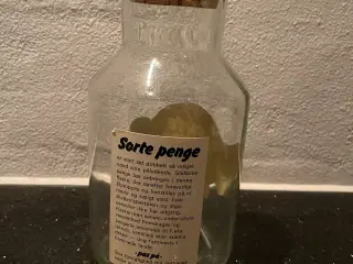 Glas krukke ‘Sorte penge’