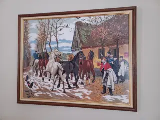 Broderet billede - 67 x 54 cm