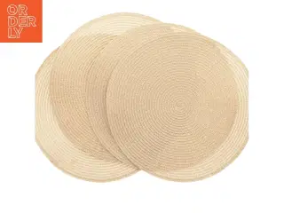 Flettede runde dækkeservietter (str. 38 cm)