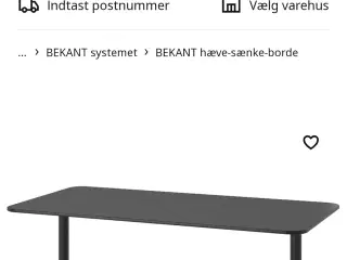 Ikea bord to str. 60x120  500,- eller 80x160 700,-