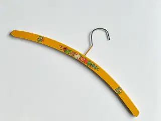 Vintage træbøjle m deko, gul