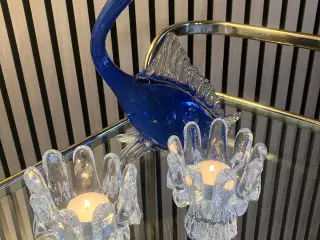 Kosta Boda Sunflower lysestager i klart glas