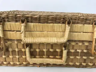 Retro picknick kurv i flet 