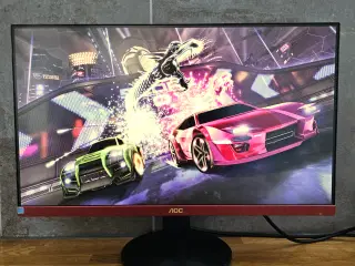 AOC G2490 gaming skærm – 24" i flot stand