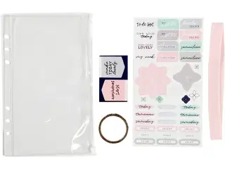 Praktisk A5 Plastiklomme med Tilbehør og Bogmærker