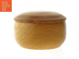 Træboks med låg (str. Ø 11 cm højde 8 cm)