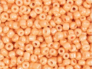 Rocaiperler, diam. 3 mm, str. 8/0, hulstr. 0,6-1,0 mm, peach, 25g/ 1 pk.