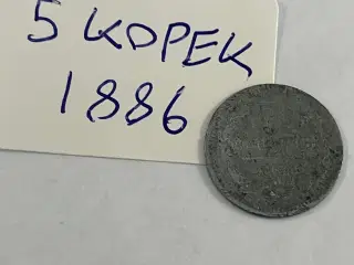 5 Kopek 1886 - Meget dårlig stand