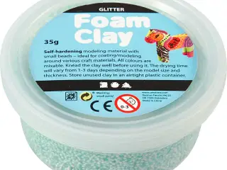 Foam Clay®, glitter, lys grøn, 35 g/ 1 ds.