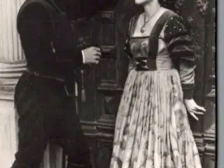 Kronborg Hamlet 1939 - Hamlet John Gielgud - Ophelia Fay Compton - Postkort - Ubrugt