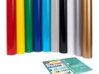 Startpakke med 10 farver folie i 63 cm x 5 m + farvekort