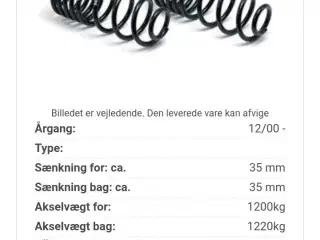 HR sænkningsfjedre Ford Mondeo mk3