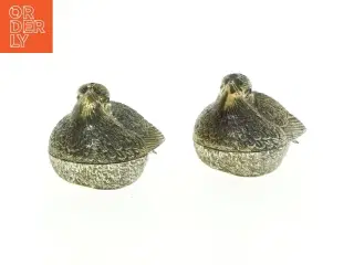 Sølvfarvede fuglefigurer (str. 8 x 5,5 cm)