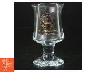 Ølglas Skibsglas med sejlklub emblem fra Royal Copenhagen (str. 14 cm. ø 8 cm)