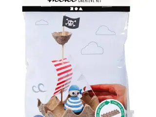 Mini DIY Kit, Æggebakke piratskib, 1 pk.