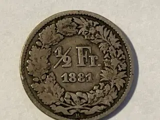 1/2 Franc Switzerland 1881