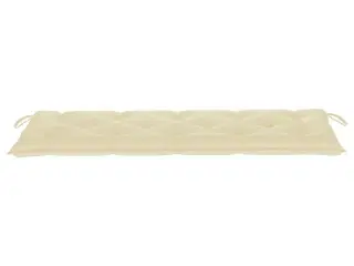 Hynde til havebænk 150x50x7 cm oxfordstof cremehvid