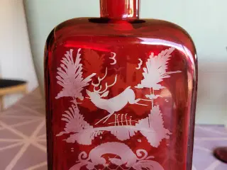 Bøhmisk karaffel og 8 glas