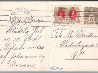 Julemærke 1912 på Postkort