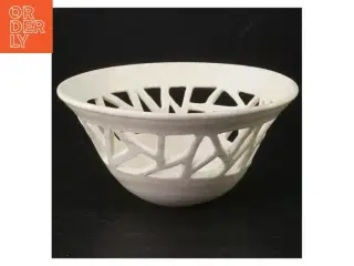 Hvid keramik frugtskål (str. Ø. 16 cm)