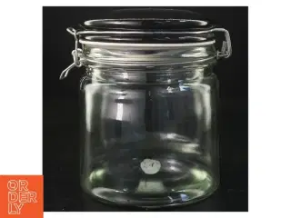 Opbevaringsglas med sort låg (str. 18 cm)