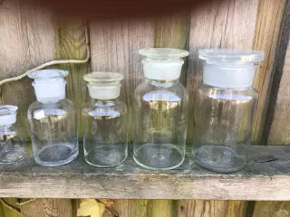 Apotekerglas apoteker glas opbevaringsglas 2 stk