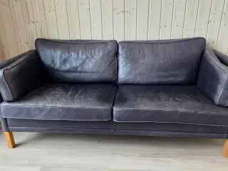 Mogens Hansen MH2225 2,5-personers sofa blå læder