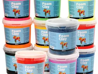 Foam Clay®, Indhold kan variere, ass. farver, 12x560g/ 1 pk.
