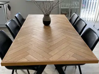 Spisebord egetræ sildeben 