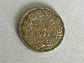 1/2 Franc Switzerland 1948