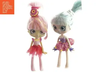 Dukker med farverigt hår og tilbehør (str. 13 cm)