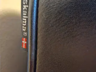 Sofa, 2 pers. Sort blødt læder