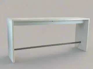 Hvidt Højbord (m. fodstøtte)