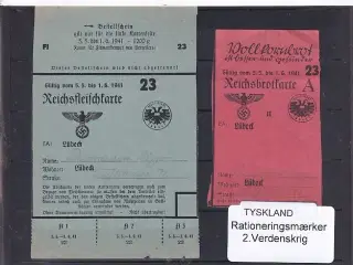 Tyskland - Rationeringsmærker - 2. Verdenskrig