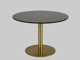 Rundt Sofabord - Glas/Messing Stel Ø60 cm